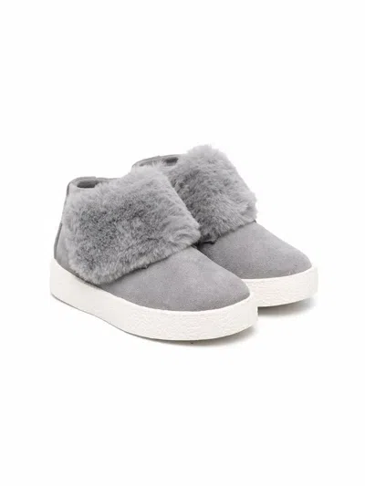 Age Of Innocence Chubi Fur-trim Ankle Boots In Gray