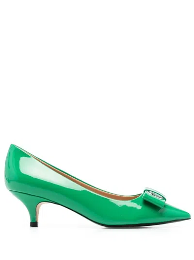 Age Of Innocence Jacqueline 60mm Bow-embellished Pumps In Green