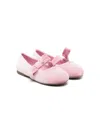 Age Of Innocence Mia Velvet Ballerina Shoes In Pink