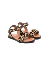 Age Of Innocence Simone Leopard-print Sandals In Brown