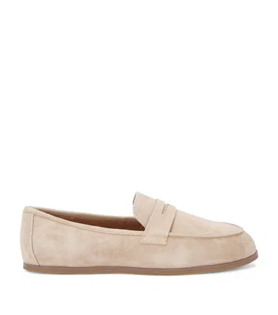 Age Of Innocence Kids' Suede Ryan Loafers In Neutral