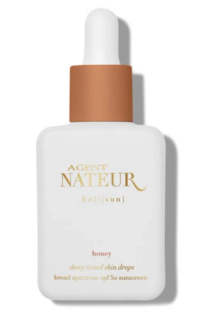 Agent Nateur Holi(sun) Dewy Tinted Skin Drops Spf 50 In White