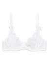 Agent Provocateur Alysia Bow-detailed Embroidered Tulle Underwired Bra In White