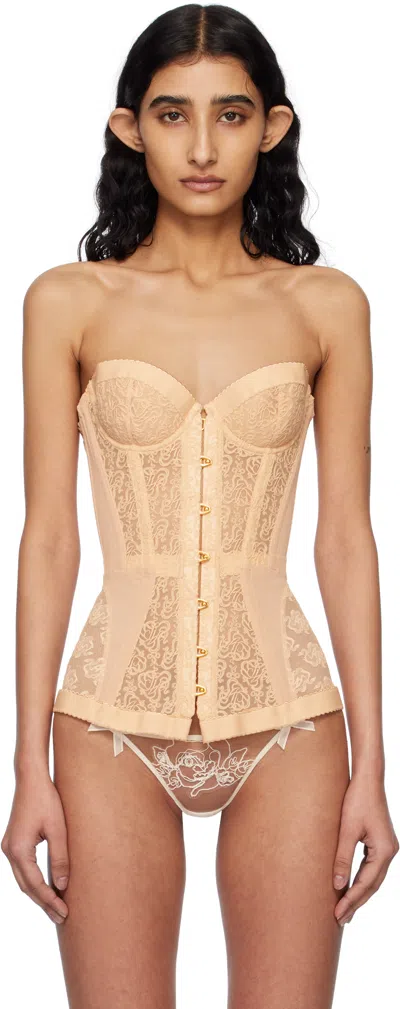 Agent Provocateur Beige Mercy Corset In 691001 Blush