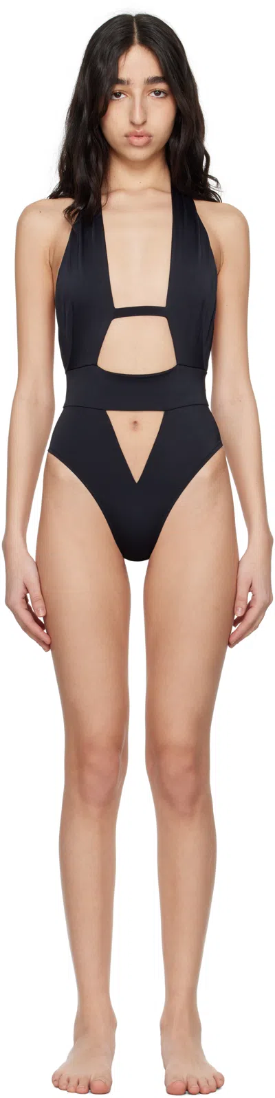 Agent Provocateur Black Anja Swimsuit In 001 Black