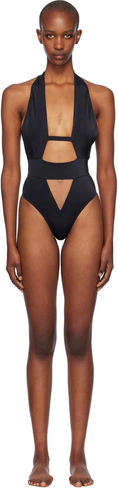 Agent Provocateur Black Anja Swimsuit In 001 Black