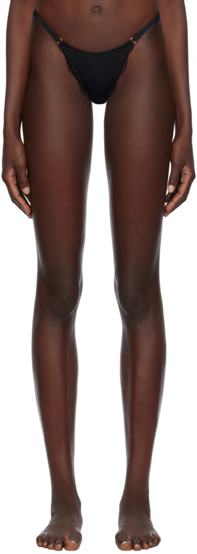 Agent Provocateur Black Brigette Ouvert Briefs In 001 Black