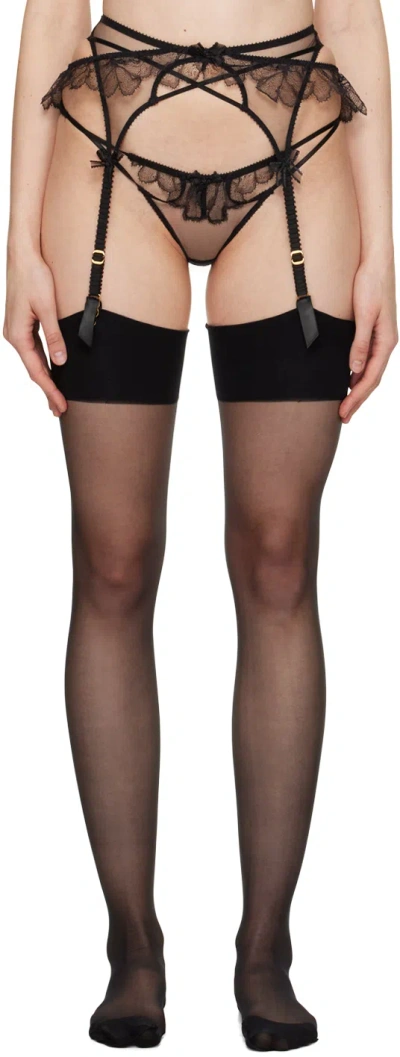 Agent Provocateur Black Kissie Garter Belt In 001000 Black