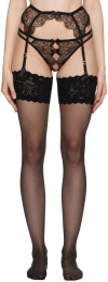 Agent Provocateur Black Lorna Garter Belt In 1000 Black