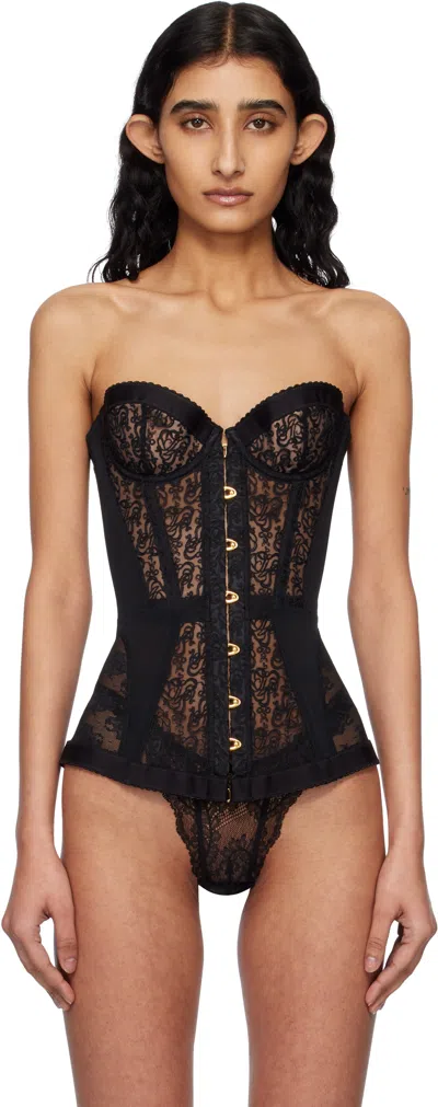 Agent Provocateur Black Mercy Corset In 001 Black