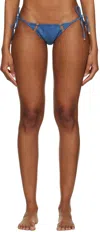 Agent Provocateur Blue Ellah Denim Bikini Bottoms In 420000 Denim