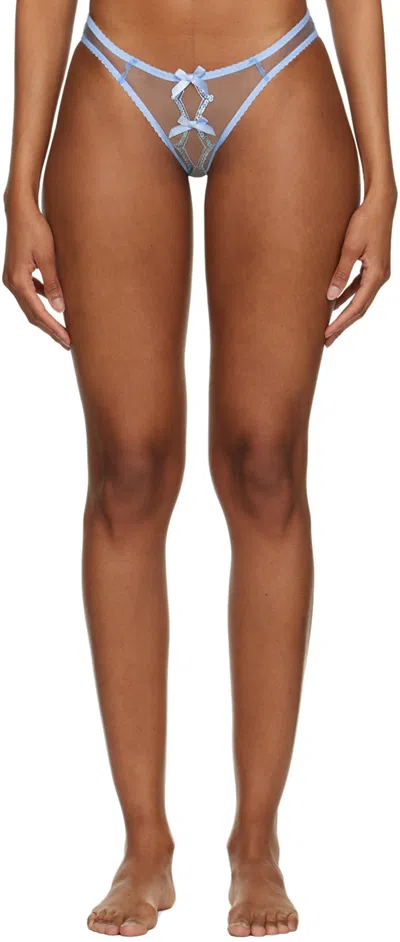 Agent Provocateur Blue Lorna Party Ouvert Briefs In 450040 Baby Blue/iri