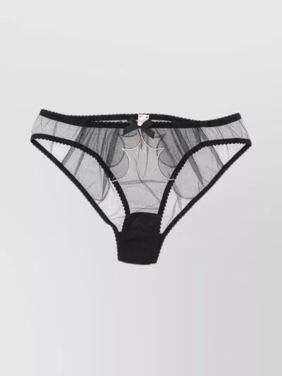 Agent Provocateur Bow Detail Contrast Trim Elastic Waistband In Black