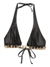 Agent Provocateur Chain-embellished Bikini Top In Black