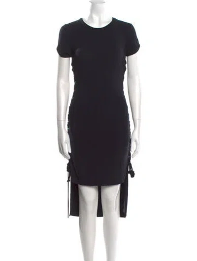 Pre-owned Agent Provocateur Crew Neck Midi Length Dress In Black