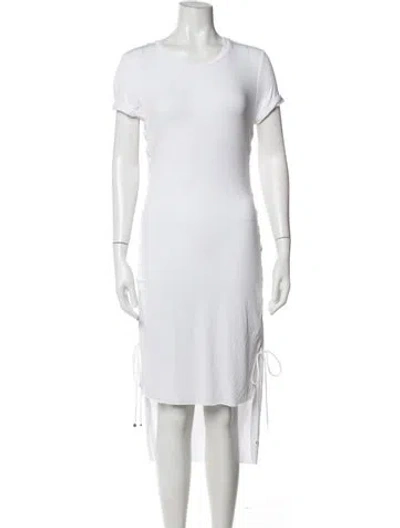 Pre-owned Agent Provocateur Crew Neck Midi Length Dress In White