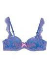 Agent Provocateur Embroidered-lace Bra In Blue