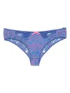 Agent Provocateur Embroidered-lace Briefs In Blue