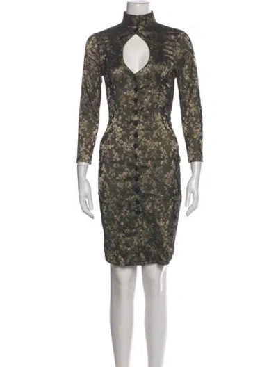 Pre-owned Agent Provocateur Floral Print Knee-length Dress In Neutral