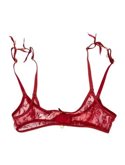 Pre-owned Agent Provocateur Floral Print Lounge Set In Red