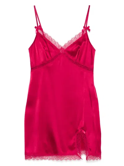 Agent Provocateur Gisele Slip Dress In Red