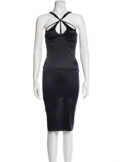 Pre-owned Agent Provocateur Halterneck Mini Dress In Black