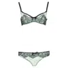 Agent Provocateur Lace Bow Bra Panty Set In Green