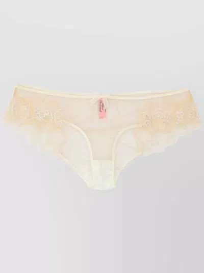 Agent Provocateur Lace Embroidered Bow Brief In Neutral
