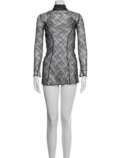 Pre-owned Agent Provocateur Lace Lace Pattern Nightgown In Black