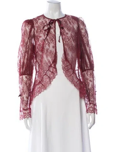 Pre-owned Agent Provocateur Lace Lace Pattern Nightgown In Red