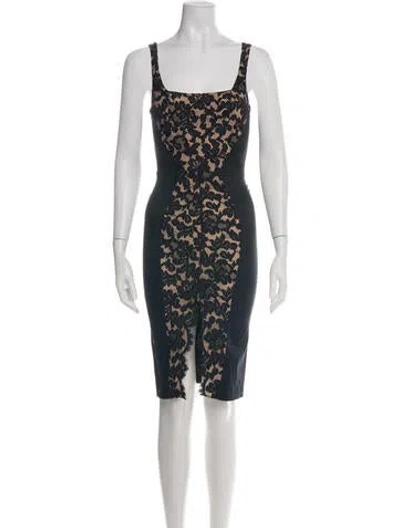 Pre-owned Agent Provocateur Lace Pattern Knee-length Dress In Green