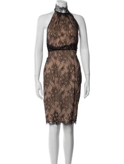 Pre-owned Agent Provocateur Lace Pattern Knee-length Dress In Neutral