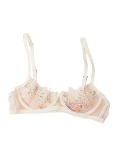 Pre-owned Agent Provocateur Lace Pattern Lace Trim Embellishment Nightgown In Pink