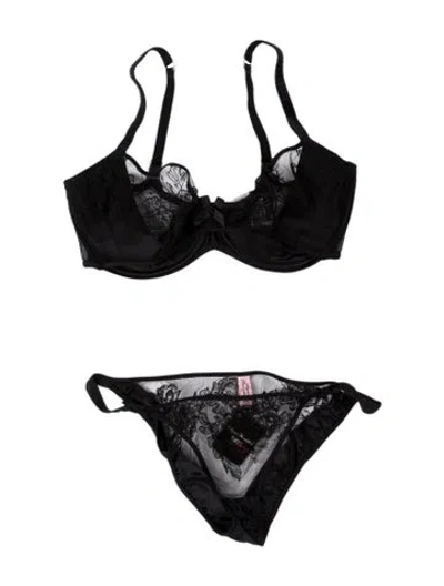 Pre-owned Agent Provocateur Lace Pattern Lounge Set In Blue