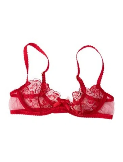 Pre-owned Agent Provocateur Lace Pattern Lounge Set In Red