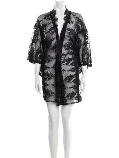 Pre-owned Agent Provocateur Lace Pattern Robe In Multi