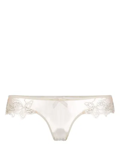 Agent Provocateur Lindie Lace-detail Briefs In Neutrals