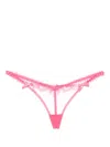 Agent Provocateur Womens Red Lorna Mid-rise Lace Thong In Pink