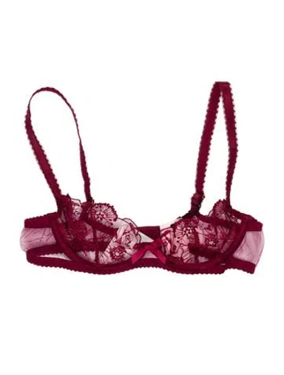 Pre-owned Agent Provocateur Nylon Lace Pattern Lounge Set W/ Tags In Red