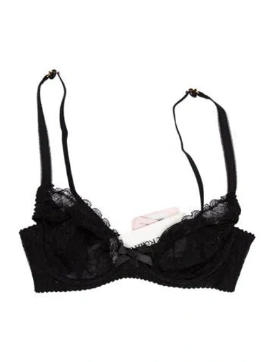 Pre-owned Agent Provocateur Nylon Lace Trim Embellishment Lounge Set W/ Tags In Blue