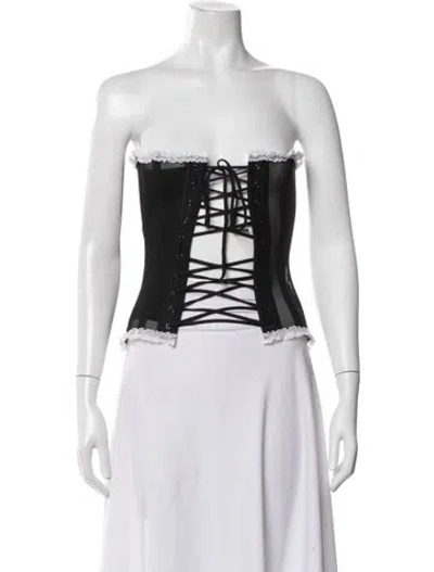 Pre-owned Agent Provocateur Nylon Strapless Top In White
