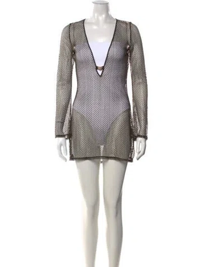 Pre-owned Agent Provocateur Patterned Mini Dress In Gold