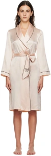 Agent Provocateur Pink Classic Robe In 650001 Pink/ Black