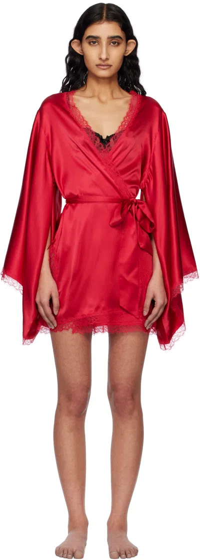 Agent Provocateur Red Gisele Robe In 600600 Red