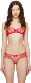 Agent Provocateur Red Lindie Bra In 600600 Red/red