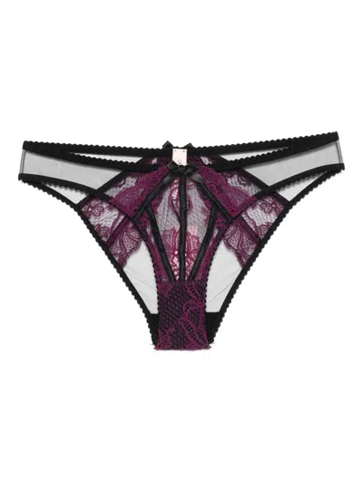 Agent Provocateur Rozlyn Lace-paneled Briefs In Black