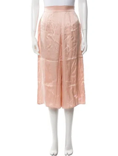 Pre-owned Agent Provocateur Satin Embroidered Accent Pajamas In Pink