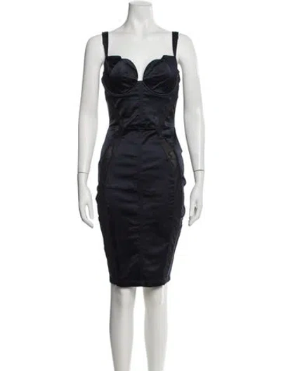Pre-owned Agent Provocateur Satin Knee-length Dress In Black