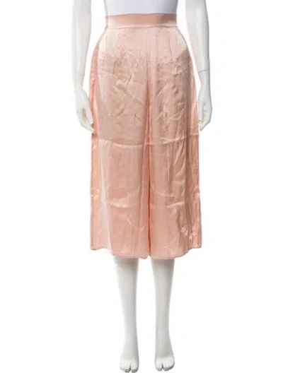 Pre-owned Agent Provocateur Satin Ruffle Embellishment Pajamas In Pink
