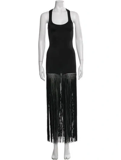 Pre-owned Agent Provocateur Scoop Neck Long Dress In Black